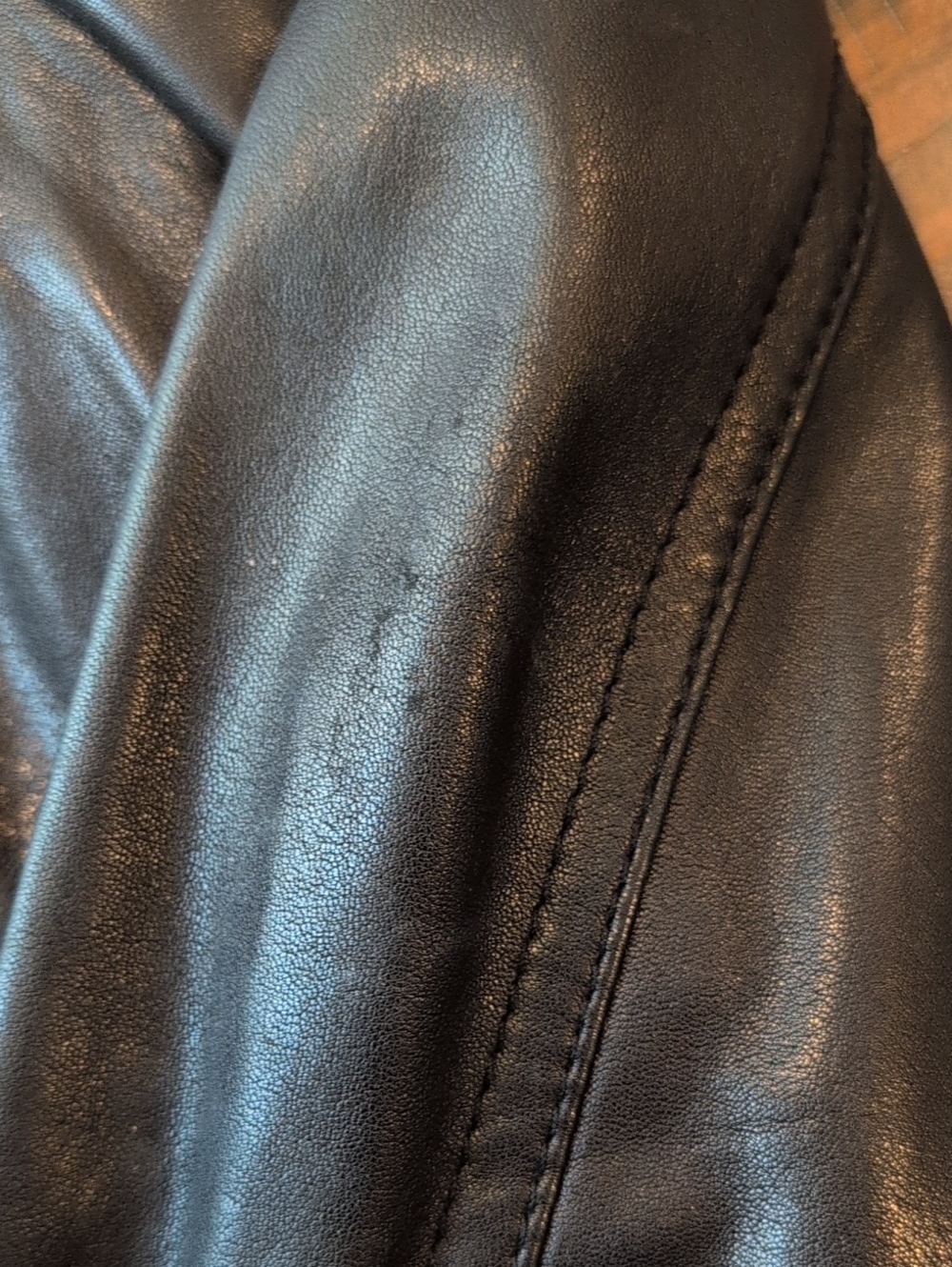 Juicy Couture Leather Ruffle Shoulder Moto Jacket Vintage Y2K - Picture 9 of 12
